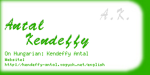 antal kendeffy business card